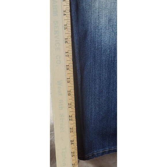 Bongo Womens Size 20W X 38 Studded Pockets Acid Faded Washed Bootcut Jeans - Picture 4 of 8